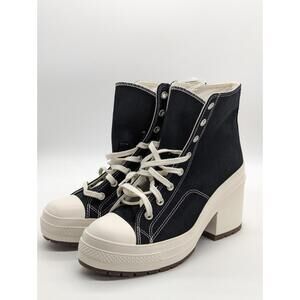 Converse Chuck 70 De Luxe Heel Women's Size 12.5 Black Chunky Platform A05347C